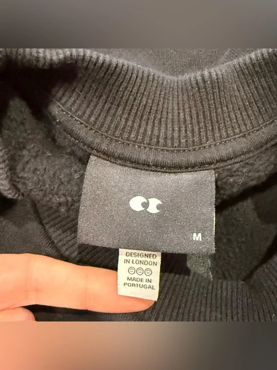 Lazy Oaf Landscape Graphic Embroidered Crewneck Sweatshirt Black Size Medium - Picture 5 of 8